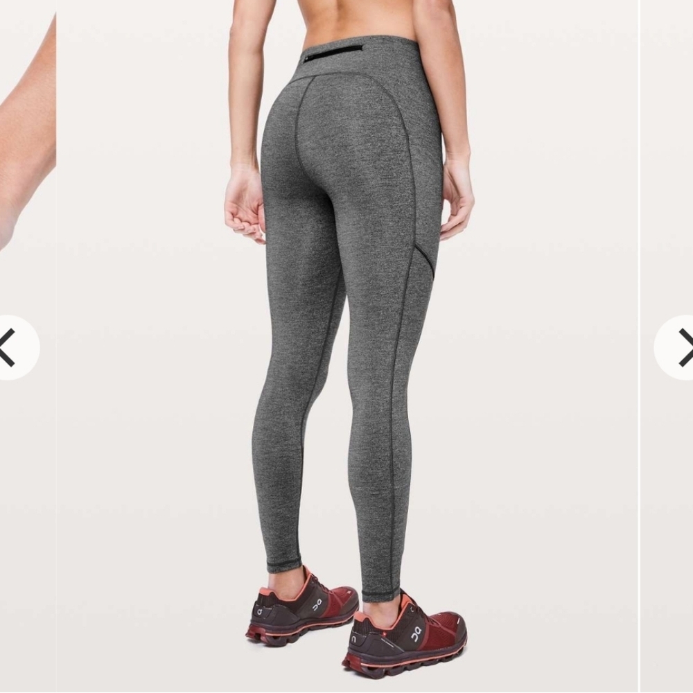 Lululemon Speed Up Tight 28" Heathered Black Size 6